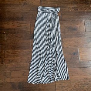 Black and White Maxi Skirt